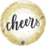 18 inch Cheers Gold Glitter Dots Foil Balloon (1)