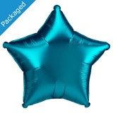 18" Aqua Satin Star Foil Balloon (1)