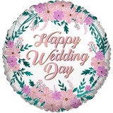 18 inch Happy Wedding Day Eco Foil Balloon (1)