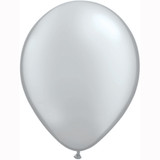 16" Metallic Silver Latex Balloons (50)