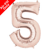 16 inch Anagram Rose Gold Number 5 Foil Balloon (1)