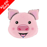 14 inch Pig Head Foil Balloon (1) - UNPACKAGED