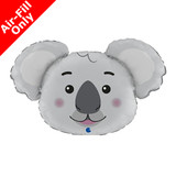 14 inch Koala Head Foil Balloon (1) - UNPACKAGED