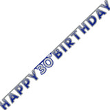 Happy 30th Birthday Blue Holographic Letter Banner - 2.2m (1)