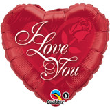 18 inch I Love You Red Rose Heart Foil Balloon (1)