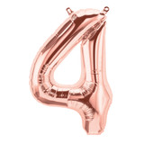 25 inch Rose Gold Number 4 Foil Balloon (1)