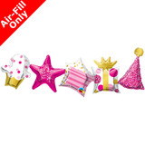 41 inch Birthday Pink Garland Foil Balloon Pack (1)