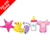 41 inch Baby Girl Garland Foil Balloon Pack (1)