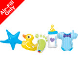 41 inch Baby Boy Garland Foil Balloon Pack (1)