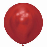 24" Reflex Crystal Red Sempertex Latex Balloons (3)