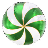 18 inch Green & White Candy Foil Balloon (1)