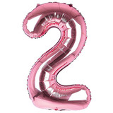 34 inch Baby Pink Number 2 Foil Balloon (1)