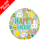 9 inch Happy Easter Icons Foil Balloon (1) - UNPACKAGED