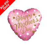 9 inch Mother's Day Satin Heart Foil Balloon (1) - UNPACKAGED