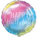 18 inch Happy Birthday Pastel Gradient Foil Balloon (1)