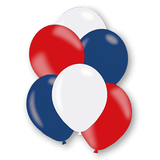 11 inch Red, White & Blue Latex Balloons (24)