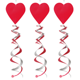 26 inch Valentine's Double Swirl Hanging Decorations (3)