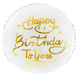 18 inch Happy Birthday To You Gold Script Foil Balloon (1)