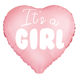 18 inch It's A Girl Pink Heart Foil Balloon (1)