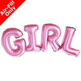13 inch Girl Pink Foil Letter Balloon Pack (1)