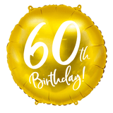 18 inch 60th Birthday Gold Foil Balloon (1)