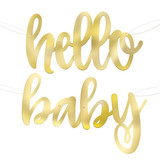 Hello Baby Gold Foil Script Banner - 1.16m (1)