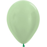 12" Satin Green Sempertex Latex Balloons (25)