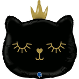 26 inch Black Cat Princess Foil Balloon (1)