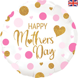 18 inch Mother's Day Pink Confetti Holographic Foil Balloon (1)