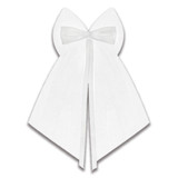 White Bows with Ribbon - 18cm (2)