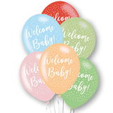11 inch Welcome Baby Macaron Mix Latex Balloons (6)