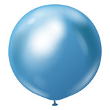 24" Mirror Blue Kalisan Latex Balloons (2)