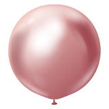 24" Mirror Pink Kalisan Latex Balloons (2)