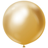 36" Mirror Gold Kalisan Latex Balloons (2)