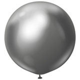 36" Mirror Space Grey Kalisan Latex Balloons (2)