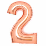 34 inch Amscan Rose Gold Number 2 Foil Balloon (1)