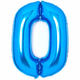 34 inch Amscan Blue Number 0 Foil Balloon (1)
