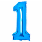 34 inch Amscan Blue Number 1 Foil Balloon (1)