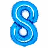 34 inch Amscan Blue Number 8 Foil Balloon (1)