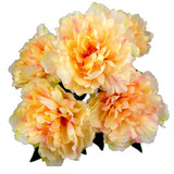 44cm Peach Peony Bunch - 5 Stems (1)