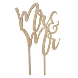 Mr & Mr Wooden Cake Topper (1)