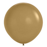 A latte light brown coloured balloon with a diameter of 24 inches, manufactured by Sempertex.