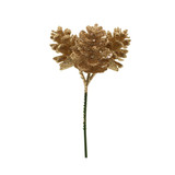 19cm Gold Glitter Pine Cone Pick (1)