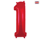 34 inch Oaktree Red Number 1 Foil Balloon (1)