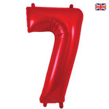 34 inch Oaktree Red Number 7 Foil Balloon (1)