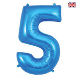 34 inch Oaktree Blue Number 5 Foil Balloon (1)