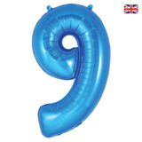 34 inch Oaktree Blue Number 9 Foil Balloon (1)