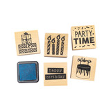 Party Wooden Stamp Set (6)