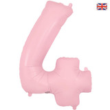 34 inch Pastel Matte Pink Number 4 Foil Balloon (1)