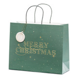 Merry Christmas Green Gift Bag & Tag (1)